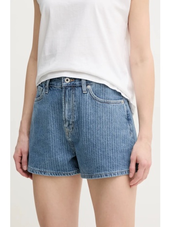τζιν σορτς pepe jeans a-line short hw suzie χρώμα μπλε