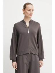 πλεκτή ζακέτα max mara leisure χρώμα: καφέ, 2516311017600 72% βισκόζη, 28% πολυεστέρας
