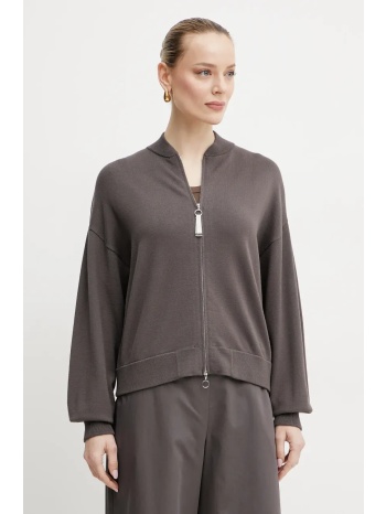 πλεκτή ζακέτα max mara leisure χρώμα καφέ, 2516311017600