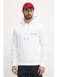 βαμβακερή μπλούζα tommy hilfiger χρώμα: άσπρο, με κουκούλα, mw0mw38671 100% βαμβάκι