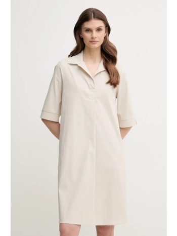 φόρεμα joseph ribkoff χρώμα μπεζ, 251153 54% βαμβάκι, 40%