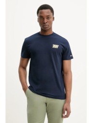 βαμβακερό μπλουζάκι tommy jeans ανδρικό, χρώμα: ναυτικό μπλε, dm0dm21864 100% βαμβάκι