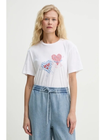 βαμβακερό μπλουζάκι ps paul smith γυναικείο, χρώμα άσπρο