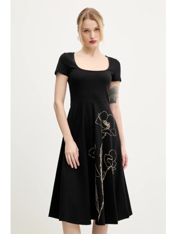 φόρεμα desigual napoles χρώμα μαύρο, 25swvk09 95% βαμβάκι