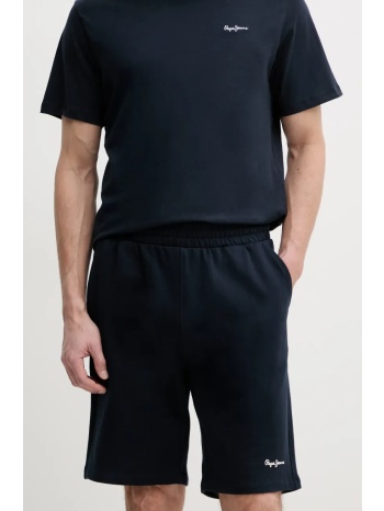 βαμβακερό σορτσάκι pepe jeans duke shorts χρώμα ναυτικό