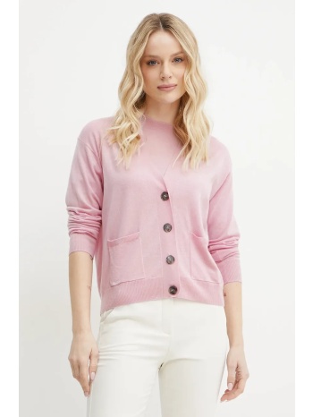 μάλλινη ζακέτα weekend max mara χρώμα ροζ, 2515381011600
