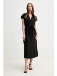 φόρεμα mos mosh χρώμα: μαύρο, 169630 75% lyocell, 25% λινό