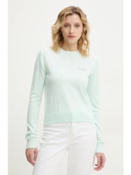 πουλόβερ με προσθήκη μαλλιού 2ndday lance γυναικείο, χρώμα: τιρκουάζ, 2252340408 80% βαμβάκι, 20% μα