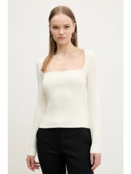 πουλόβερ abercrombie & fitch χρώμα: μπεζ, ki150-5176 κύριο υλικό: 83% βισκόζη, 17% νάιλον