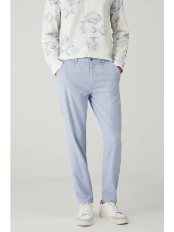λινό παντελόνι medicine χρώμα μπλε πρόσθετη επένδυση 100%