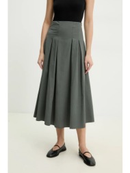 βαμβακερή φούστα answear lab χρώμα: πράσινο 100% βαμβάκι