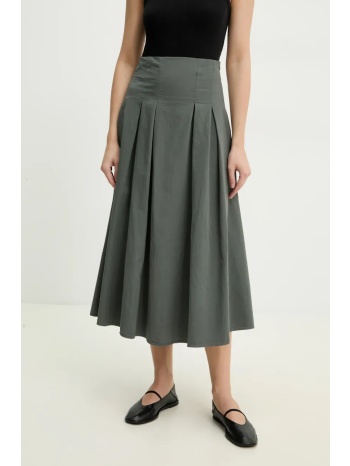 βαμβακερή φούστα answear lab χρώμα πράσινο 100% βαμβάκι
