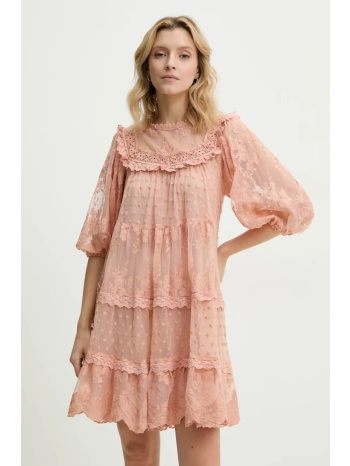 φόρεμα answear lab χρώμα μπεζ κύριο υλικό 70% βαμβάκι