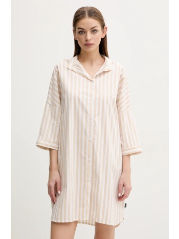 φόρεμα muuv. χρώμα μπεζ κύριο υλικό 68% βαμβάκι, 29%