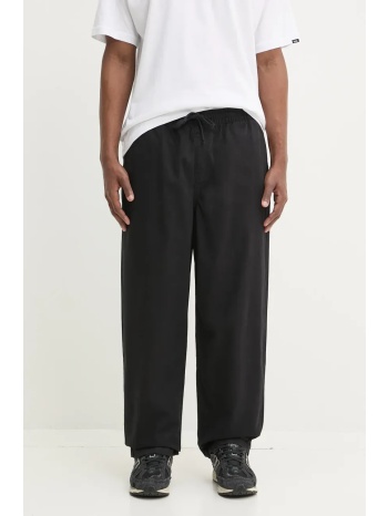 βαμβακερό παντελόνι vans χρώμα μαύρο, vn00000dblk1 100%