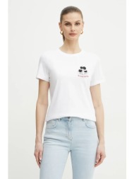 βαμβακερό μπλουζάκι marella caucaso γυναικείο, χρώμα: άσπρο, 2513971054200 100% βαμβάκι