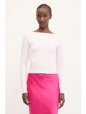 μακρυμάνικο hugo blue χρώμα ροζ, 50537227 94% βαμβάκι, 6%