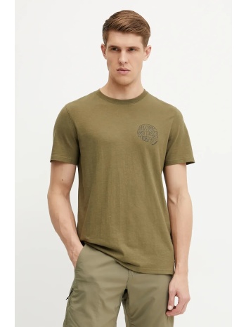 μπλουζάκι fjallraven hemp blend out here χρώμα πράσινο