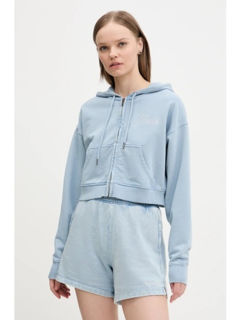 βαμβακερή μπλούζα guess originals γυναικεία, χρώμα μπλε