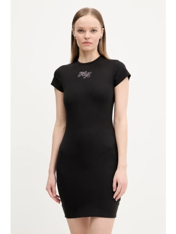 φόρεμα hugo blue χρώμα μαύρο, 50537240 κύριο υλικό 94%