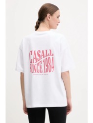 μπλουζάκι casall χρώμα: άσπρο, 25010 92% βαμβάκι, 8% ελαστάν