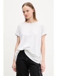 μπλουζάκι superdry χρώμα: γκρι, w1011647a-1wg 60% βαμβάκι, 40% lyocell