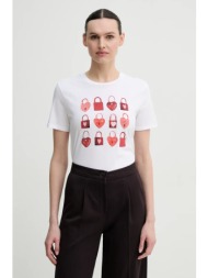 βαμβακερό μπλουζάκι ps paul smith γυναικείο, χρώμα: άσπρο, w2r.g799.pp5095 100% βαμβάκι