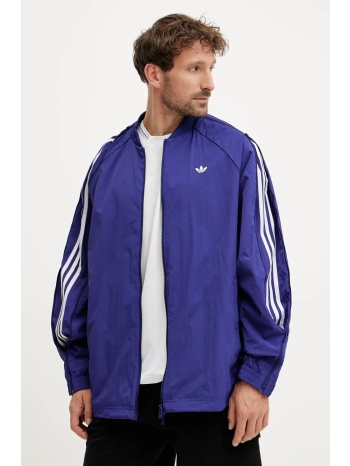 μπουφάν adidas originals sst track top χρώμα μοβ, jx1617