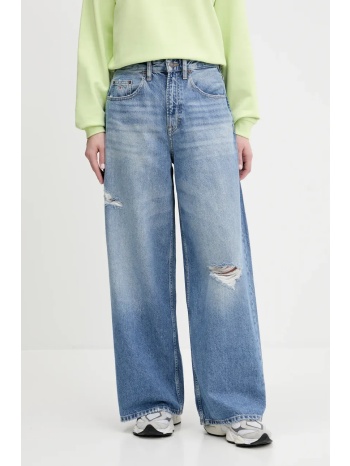 τζιν παντελόνι tommy jeans χρώμα μπλε, dw0dw21277 82%