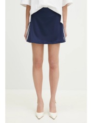 φούστα adidas originals 3s mini skirt χρώμα: ναυτικό μπλε, jd0283 95% πολυεστέρας, 5% σπάντεξ