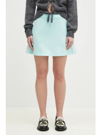 φούστα adidas originals 3s mini skirt χρώμα τιρκουάζ