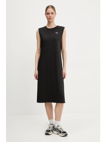 φόρεμα puma χρώμα μαύρο, 685643 κύριο υλικό 95% βαμβάκι