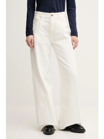 τζιν παντελόνι sisley χρώμα μπεζ, 4mcple045 99% βαμβάκι