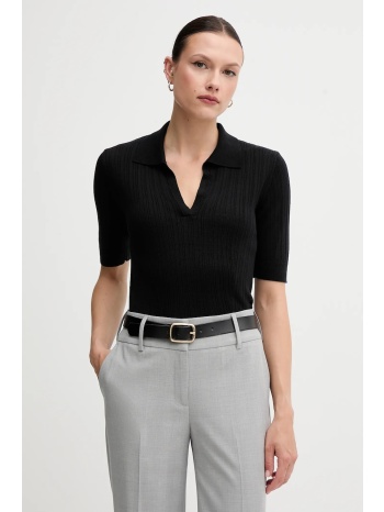 πόλο united colors of benetton χρώμα μαύρο, 123vd3018 100%