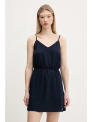 φόρεμα tommy jeans χρώμα: ναυτικό μπλε, dw0dw20613 100% πολυεστέρας