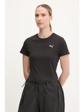 μπλουζάκι puma χρώμα μαύρο, 685021 κύριο υλικό 62%