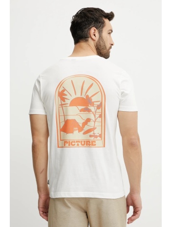 βαμβακερό μπλουζάκι picture endako ανδρικό, χρώμα άσπρο