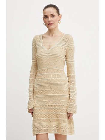 φόρεμα guess nellie χρώμα μπεζ, w5gk48 z3e22 κύριο υλικό