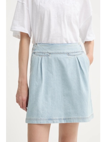 τζιν φούστα munthe upala χρώμα μπλε, 255121525502 100%