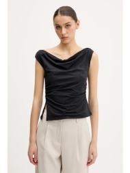 top abercrombie & fitch χρώμα: μαύρο, ki139-5576 46% βαμβάκι, 46% modal, 8% ελαστάν