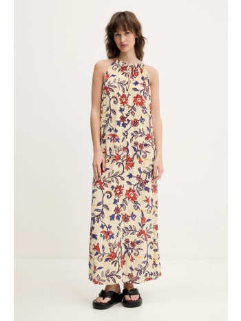 φόρεμα superdry χρώμα μπεζ, w8011954a-f7x 100% βισκόζη