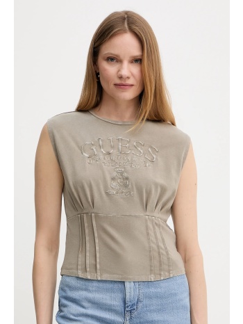 top guess χρώμα μπεζ, w5gi22 k49a1 57% βαμβάκι, 38% modal
