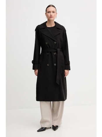 παλτό dkny χρώμα μαύρο, dlempq97 κύριο υλικό 70%