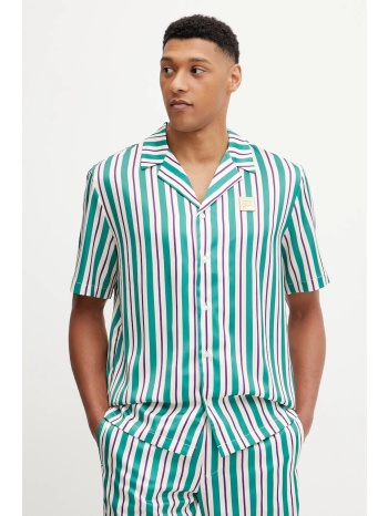 πουκάμισο fila lastro χρώμα πράσινο, fam0926 100%