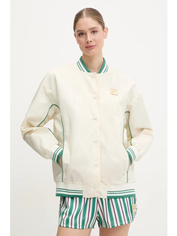 μπουφάν bomber fila leme χρώμα μπεζ, faw0999 κύριο υλικό