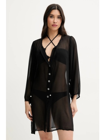 πουκάμισο michael michael kors χρώμα μαύρο, mm2r791 100%