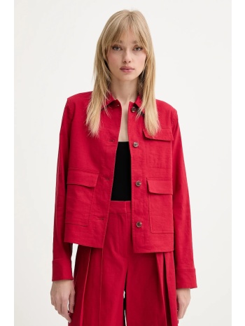 λινό μπουφάν theory χρώμα μπορντό, p0303101 κύριο υλικό