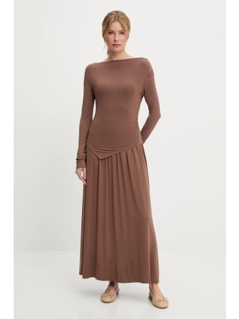 σετ answear lab χρώμα καφέ 95% βισκόζη, 5% ελαστάν