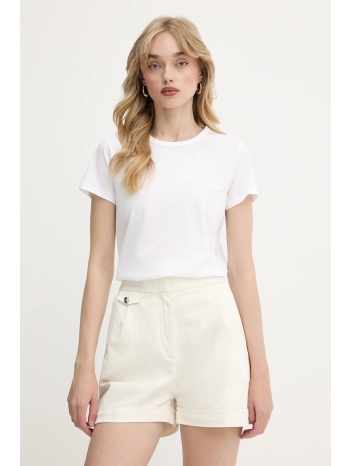 βαμβακερό μπλουζάκι boss γυναικείο, χρώμα άσπρο, 50537598