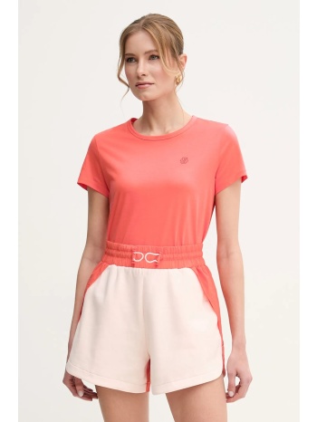 βαμβακερό μπλουζάκι boss γυναικείο, χρώμα ροζ, 50537598